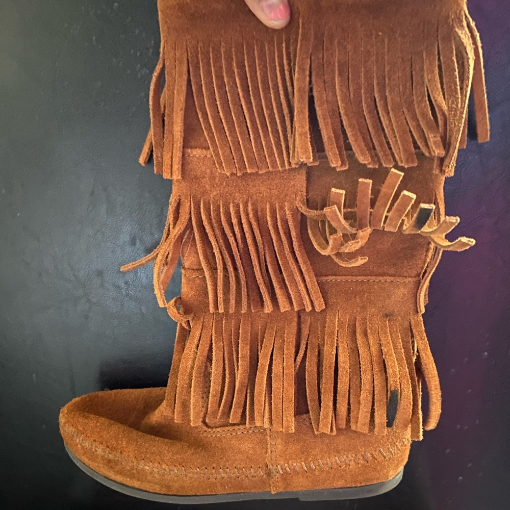 Cognac Minnetonka boots I also have them in black - Picture 2 of 7